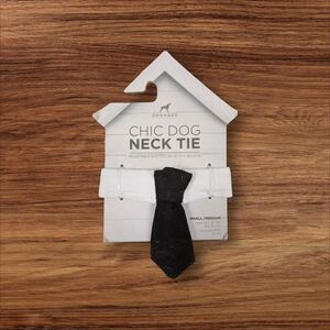 Dog Haus Chic Dog Tie Black With White Collar Wedding Dressy